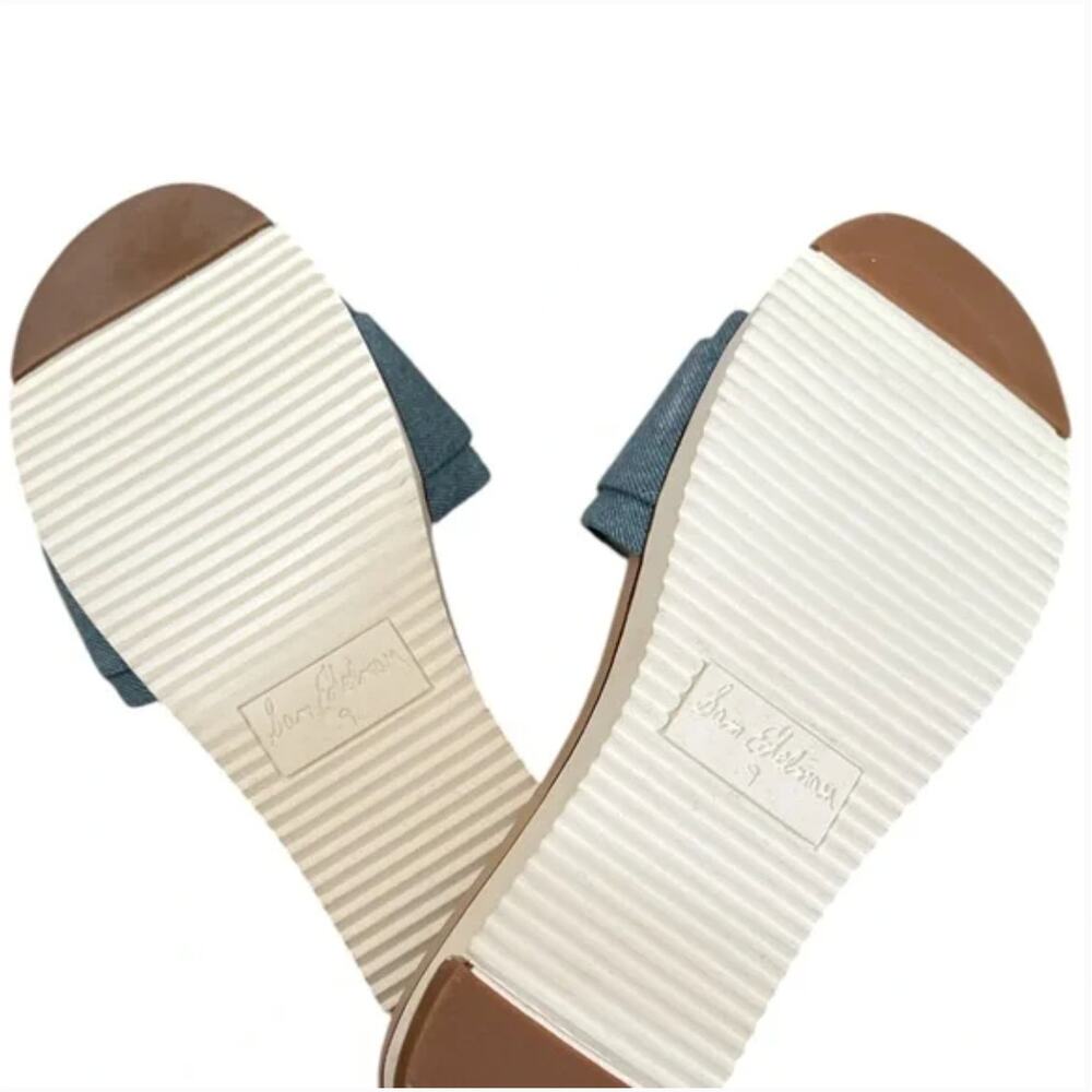 Sam Edelman Ariane Women's Blue Denim Sandals Sz 9 - Picture 3 of 5